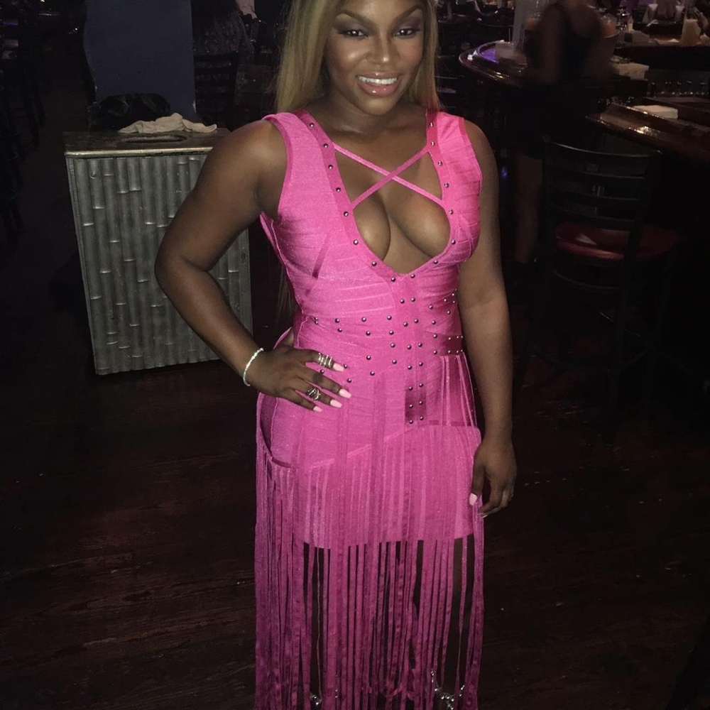 Hot Pink Fringe Dress